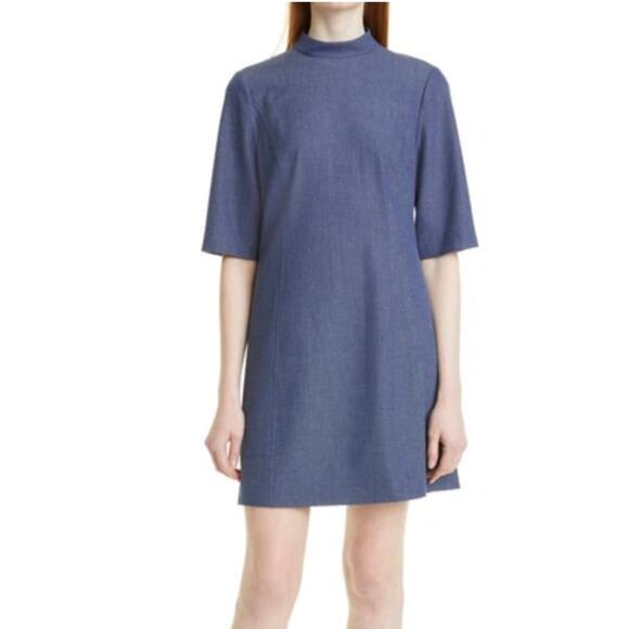 Alice + Olivia Coley A-line Dress Size: 8 Color: Blue - Picture 1 of 8